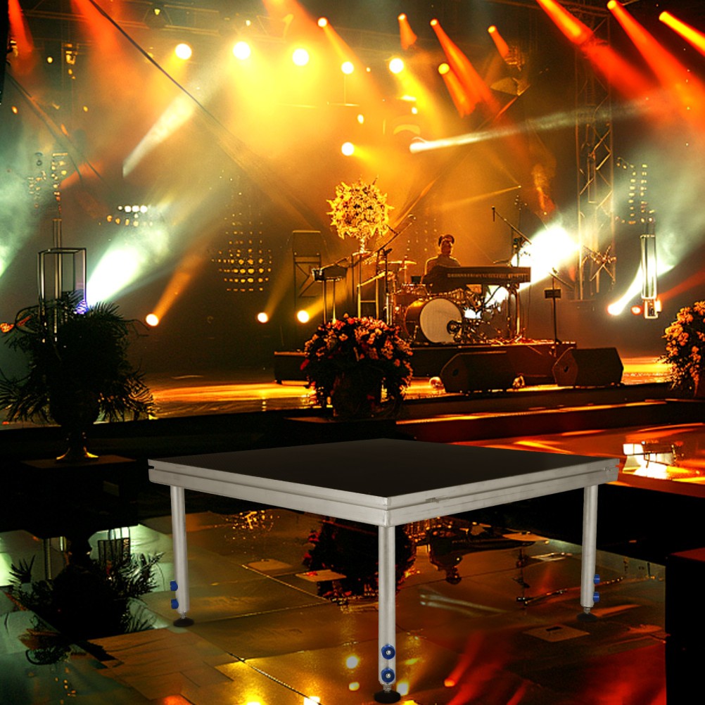 Portable Stage 4x4 ft Height Adjust Stage Riser 24"-40" Modular Stage Platform