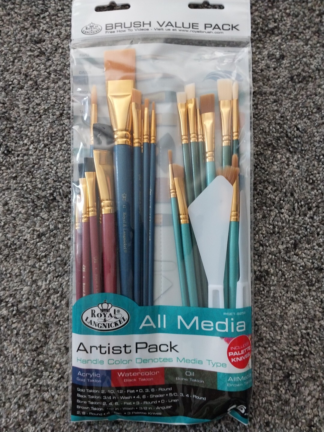 Royal & Langnickel Paint Brush Value Pack Artist Pack 25 pc New