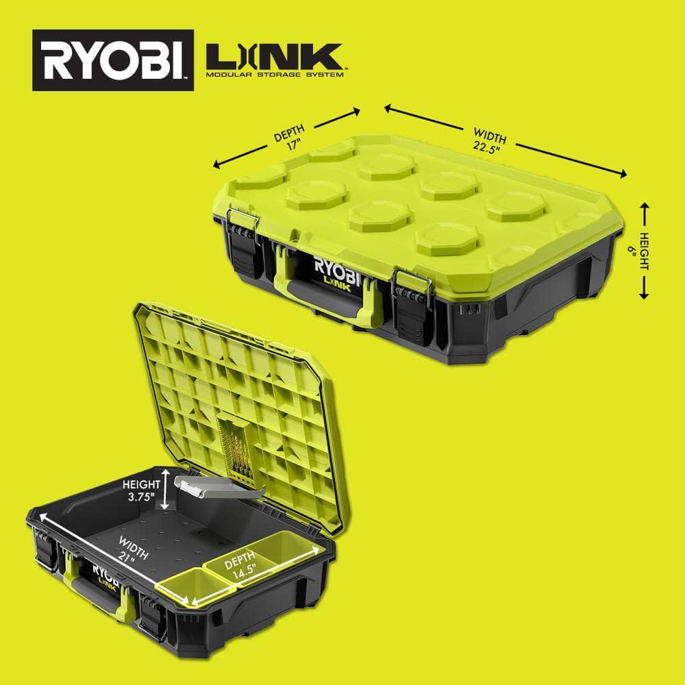 Ryobi Link Tool Box Impact Water Dust Resistant Modular Storage System Durable