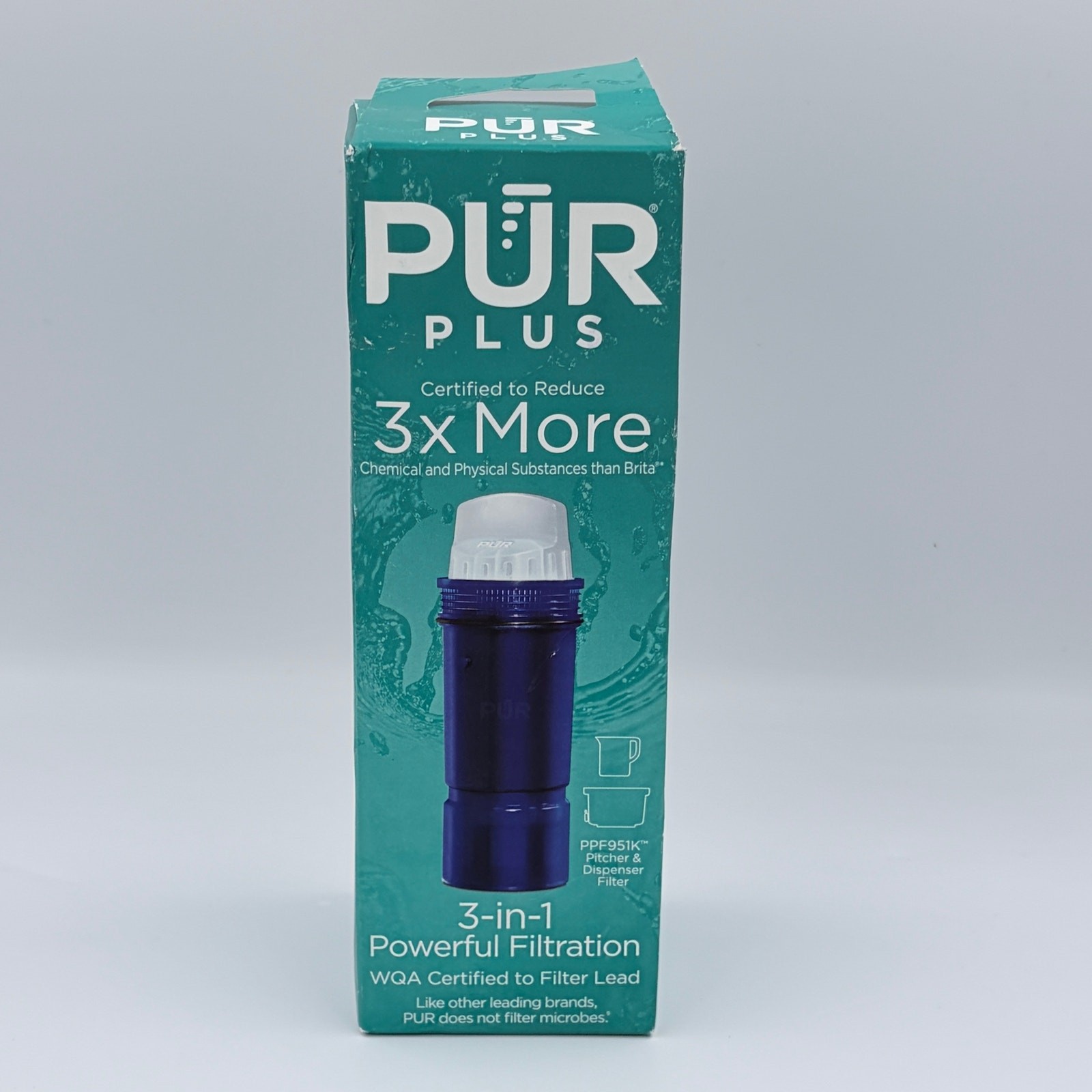PUR Plus 3-in-1 Powerful Filtration Pitcher & Dispenser Filter NEW PPF951K