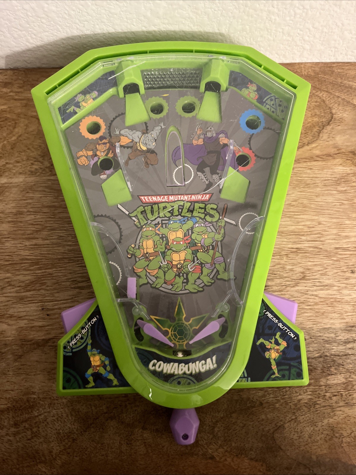 Nickelodeon Teenage Mutant Ninja Turtles Desktop Pinball Game Rare TMNT Toy