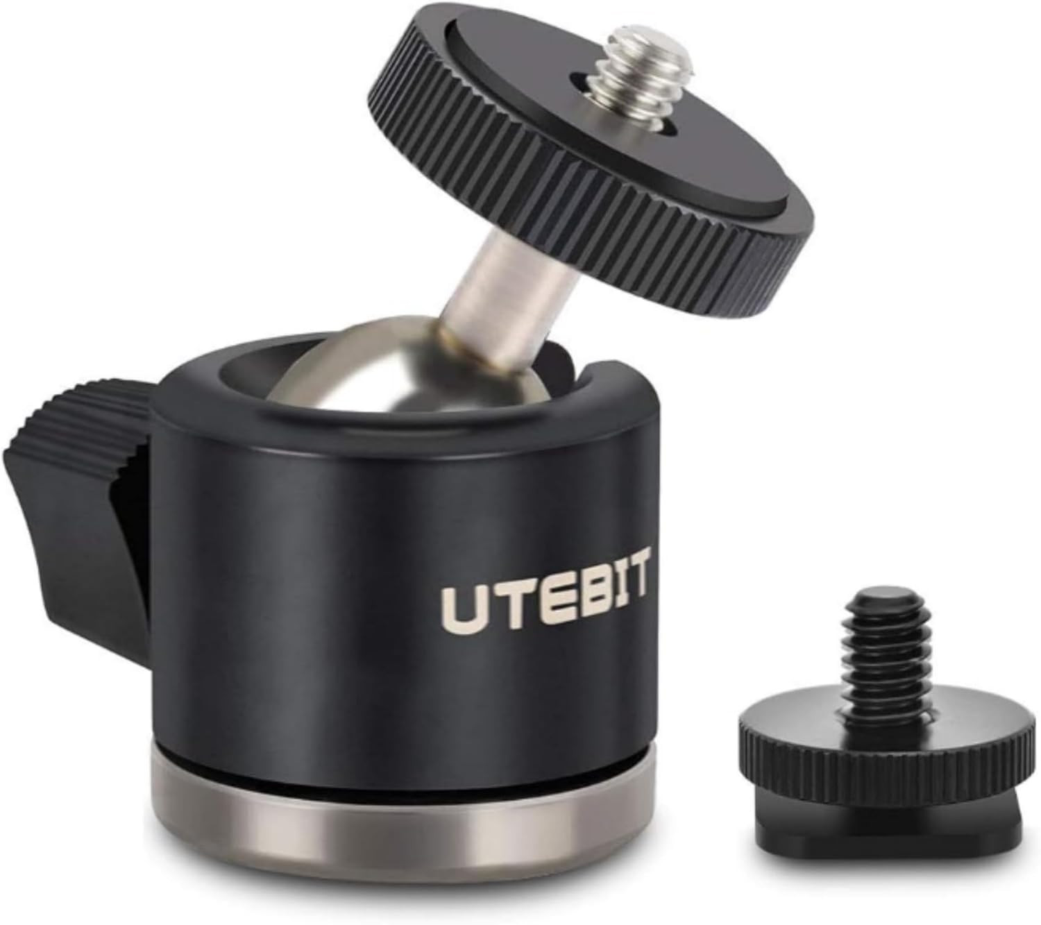Mini Ball Head, Tripod Head with 1/4" Hot Shoe, 360° Rotatable Ball Heads Camera