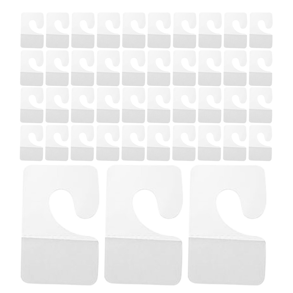 45 Pcs Plastic Label Holders Merchandise Tag Clear Hanging Tabs Sticky