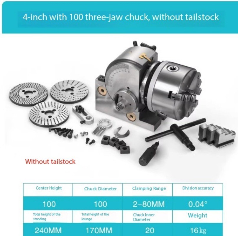 6-inch Small Vertical/Horizontal Dual-Purpose Milling Machine Indexing Head