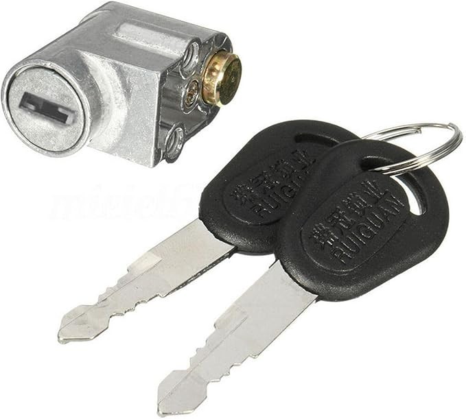 Electric Bike Battery Box Safety Lock, E-Bike Case Lock & Key Set with 2 Keys fo