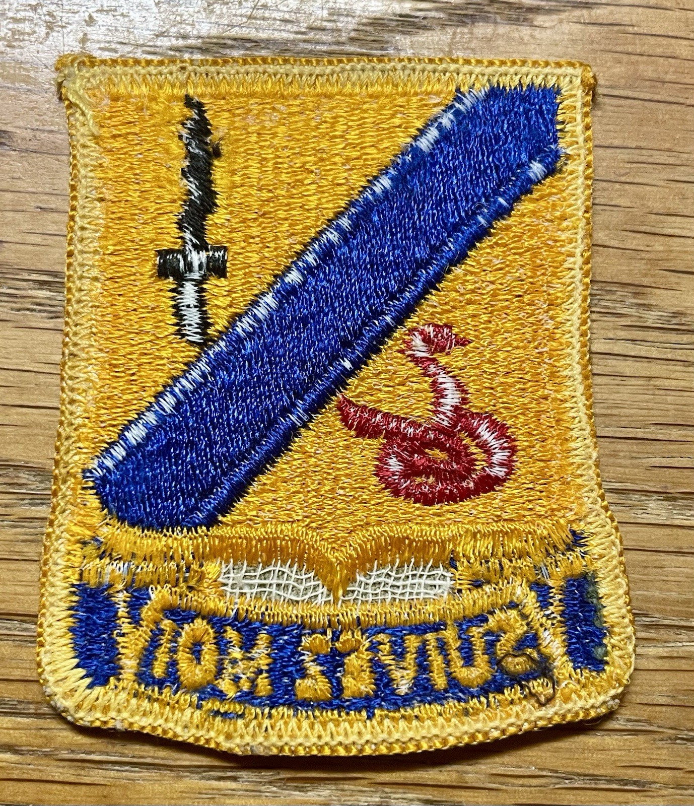 ORIGINAL 1967-1972 US 14th ARMORED CAVALRY REGIMENT PATCH - MERROWED EDGE