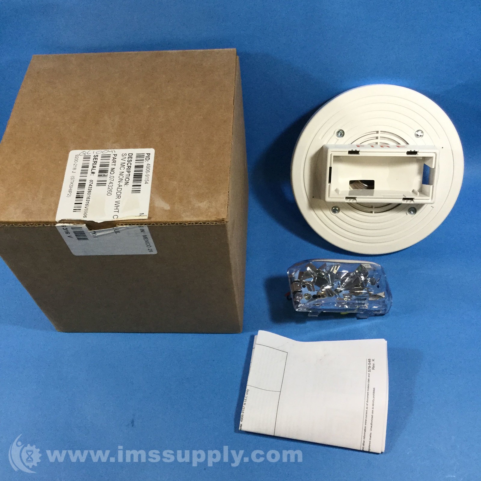 Simplex 4906-9154 Ceiling Speaker Strobe FNOB