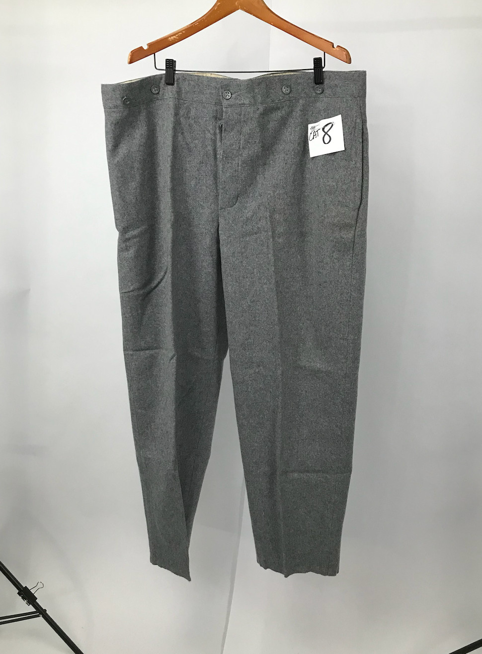 Civil War Confederate Grey Wool Trousers - Reb Uniform Trousers - Size 46