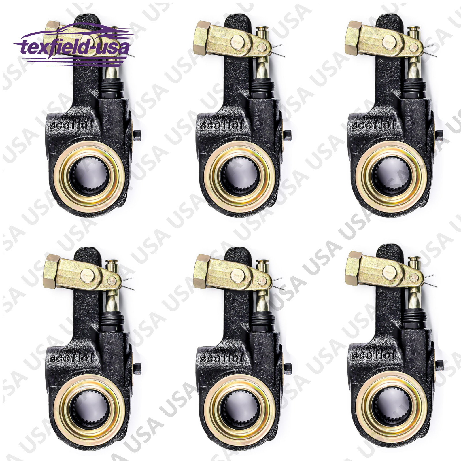 (Pack of 6) Automatic Slack Adjuster 28 Spline 5.5" Replace Meritor R801073