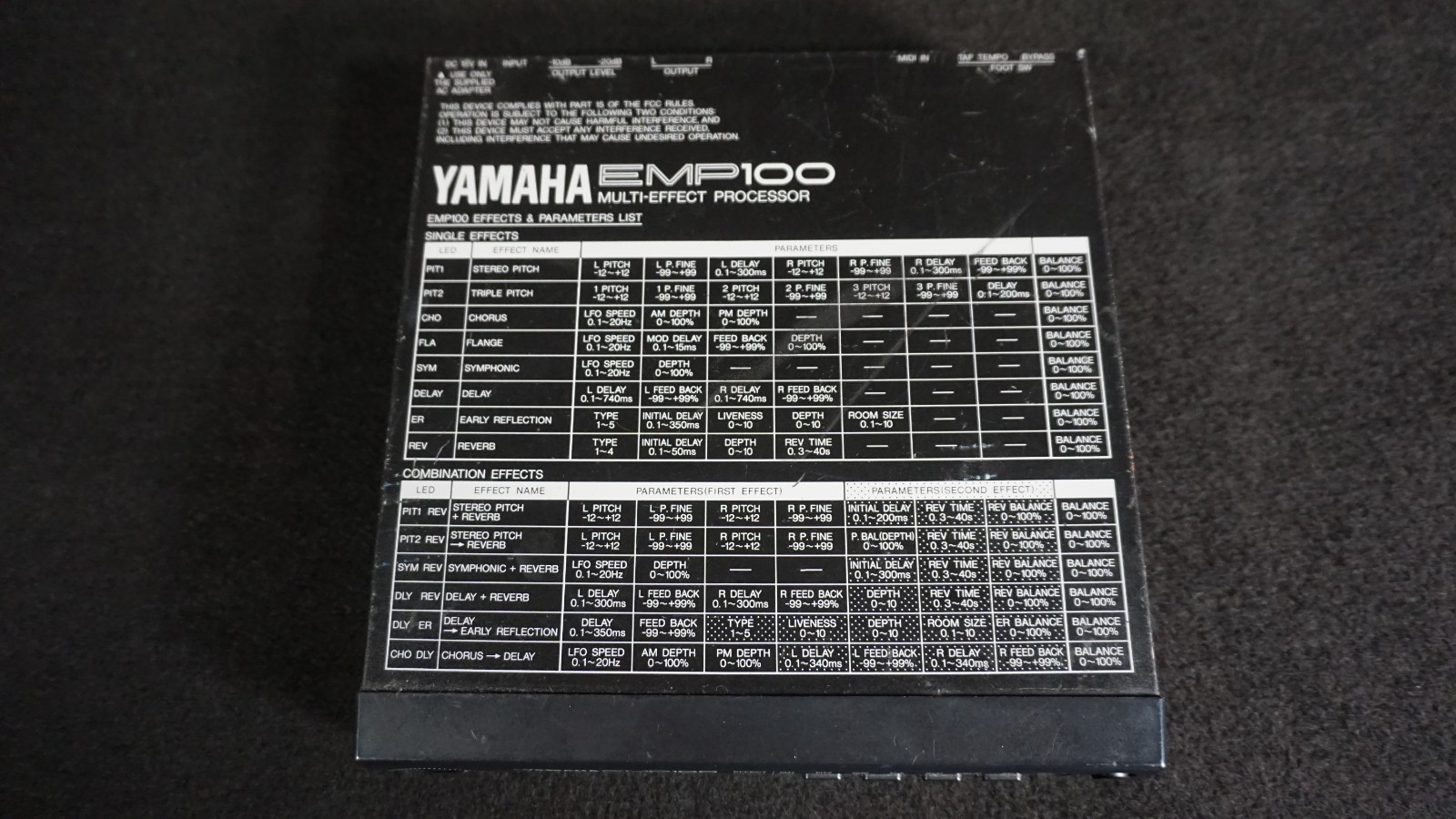 Yamaha EMP100 Multi-Effect Processor – Made in Japan