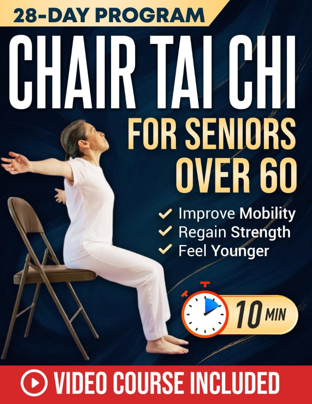 Chair Tai Chi for Seniors Over 60: Safe & Easy 10-Minute Daily Seated Flows...
