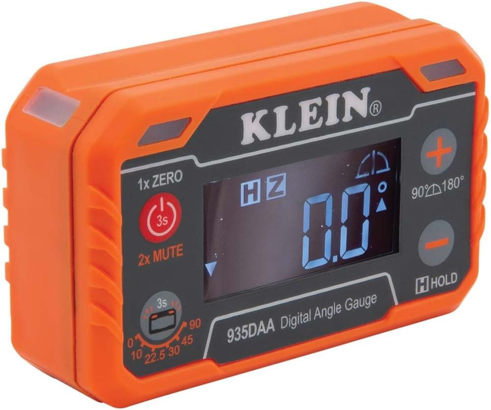 Klein Tools 935DAA Digital Electronic Level and Angle Gauge, LED Alert, Measure