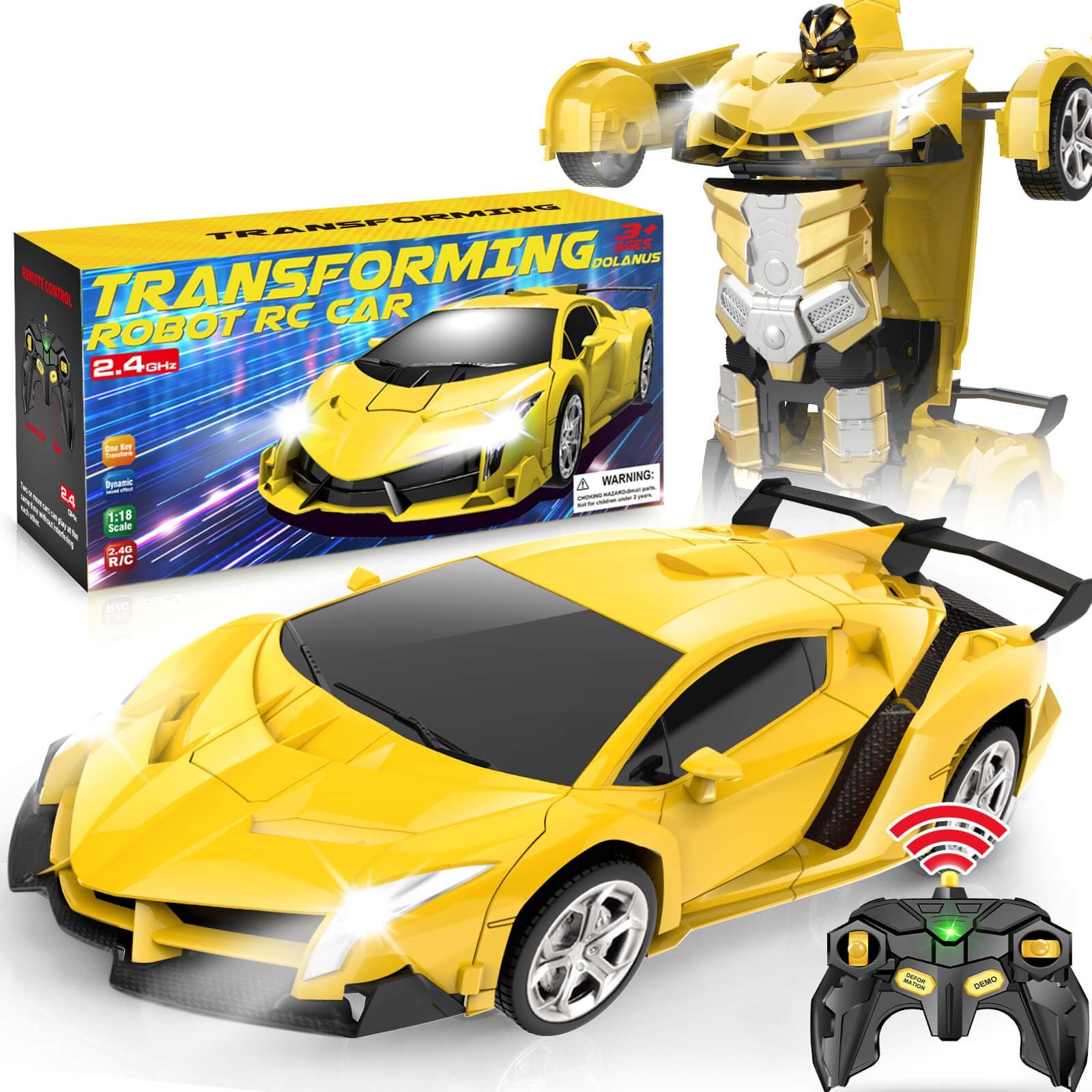 Remote Control Car - Transform Robot RC Cars, Toys for Ages 5-7, Kids Toys, 4...