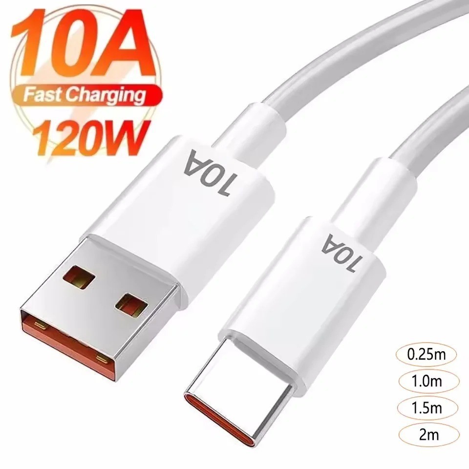 Android 120W 10A USB to Type C Cable Super Fast Charging Cable