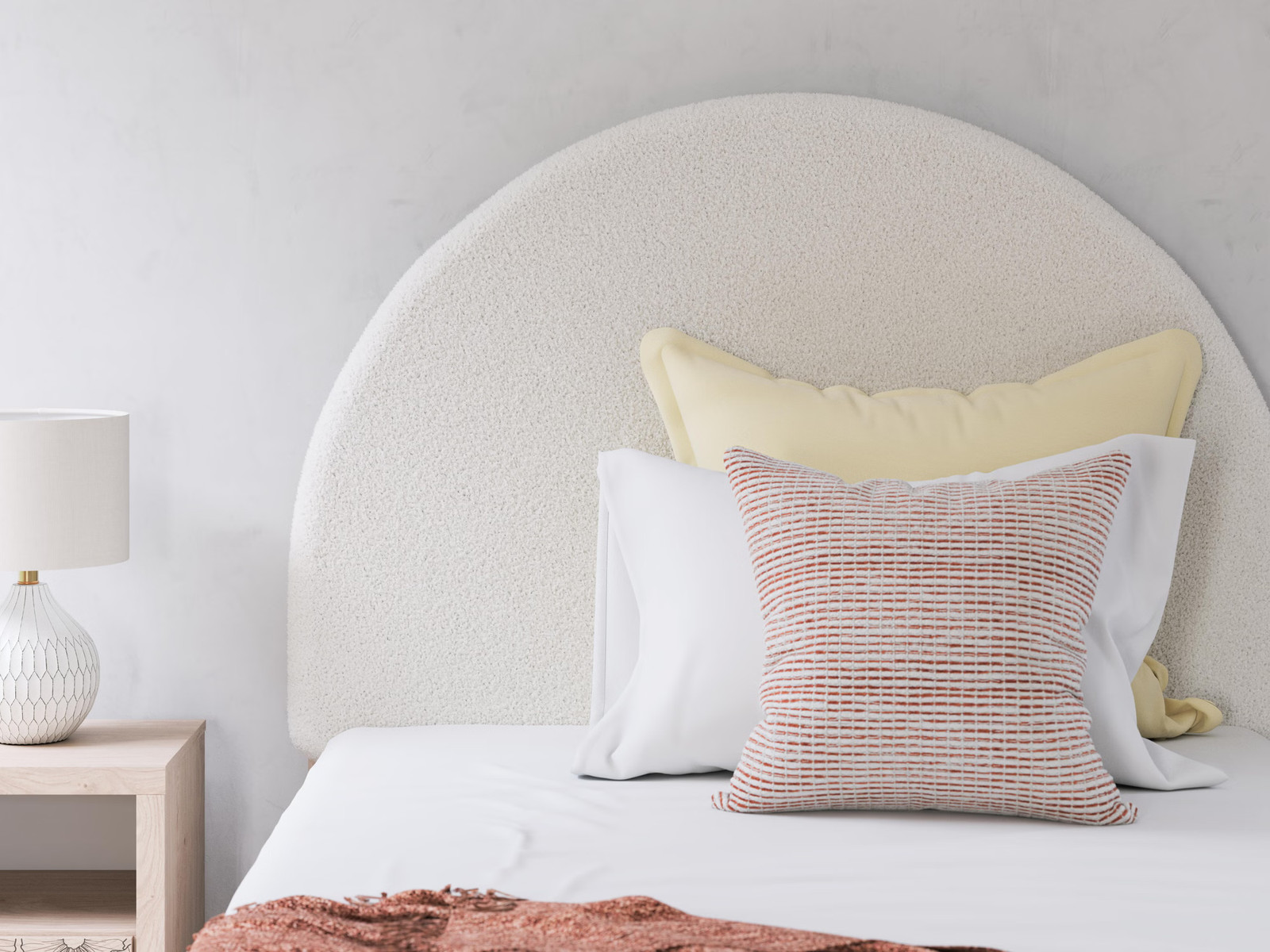 Signature Design by Ashley Birkmore Full Upholstered Panel Headboard, White