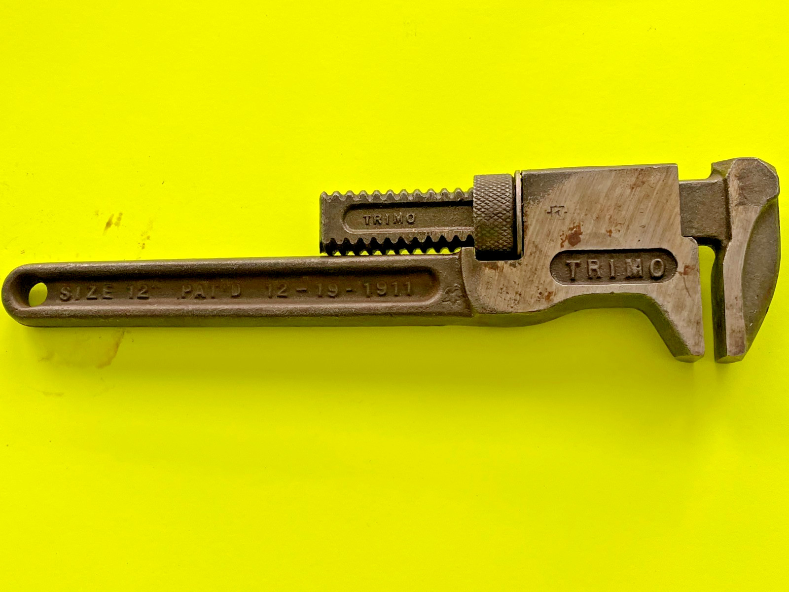 Vintage Trimont Mfg Co. 12" Adjustable Pipe Wrench ~ TRIMO
