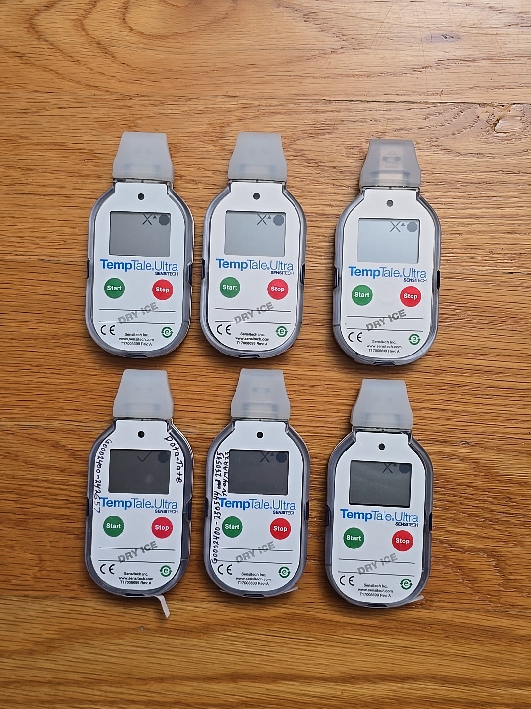 TempTale Ultra T17008699 - Sensitech Dry Ice Shipment Monitors (Lot of 6 USED)