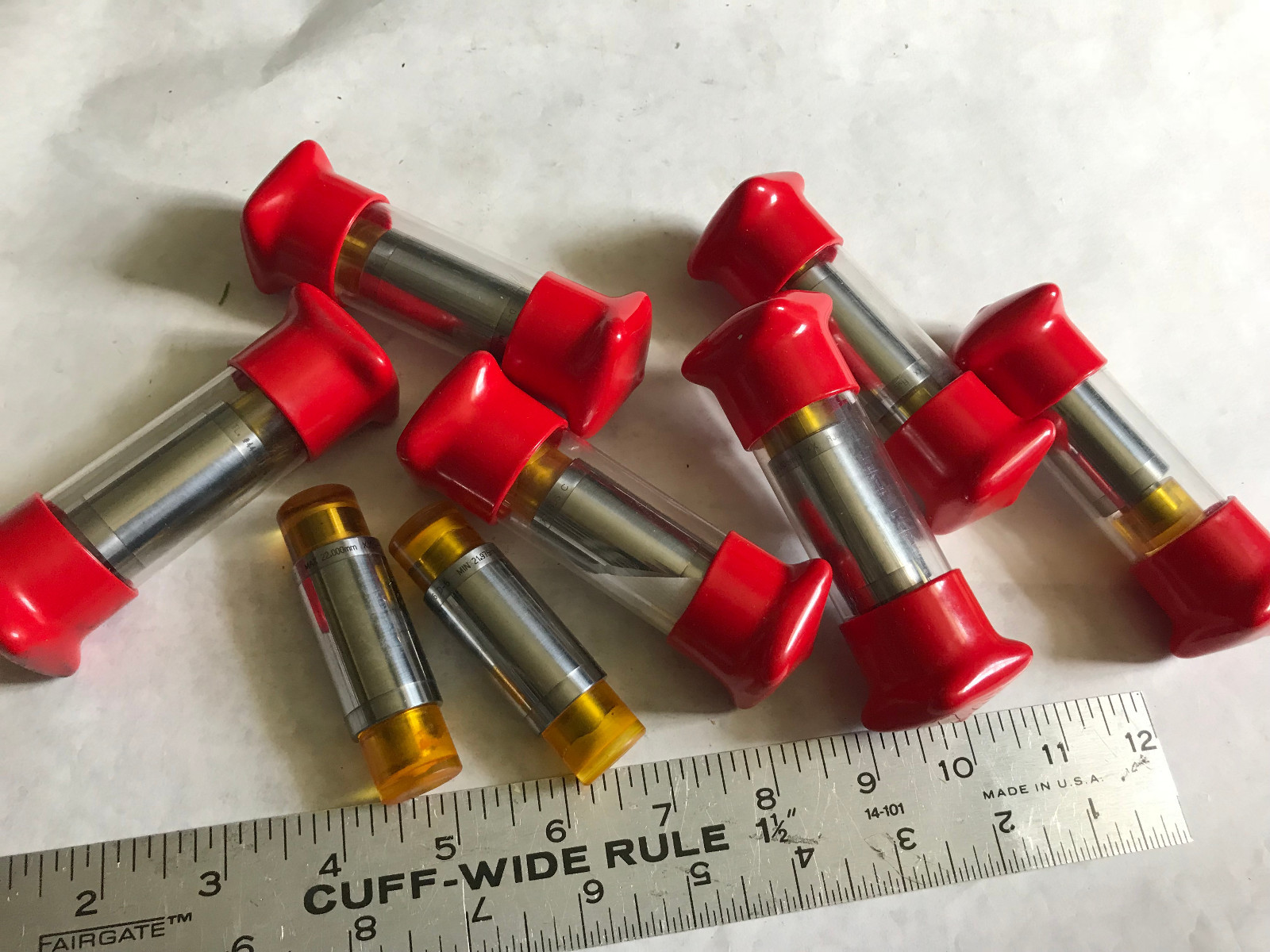 LOT 8 MICROMETER STANDARD 4448045,21.975MM RJS B 4448045-G-1306 D-6,22.000MM,ES,