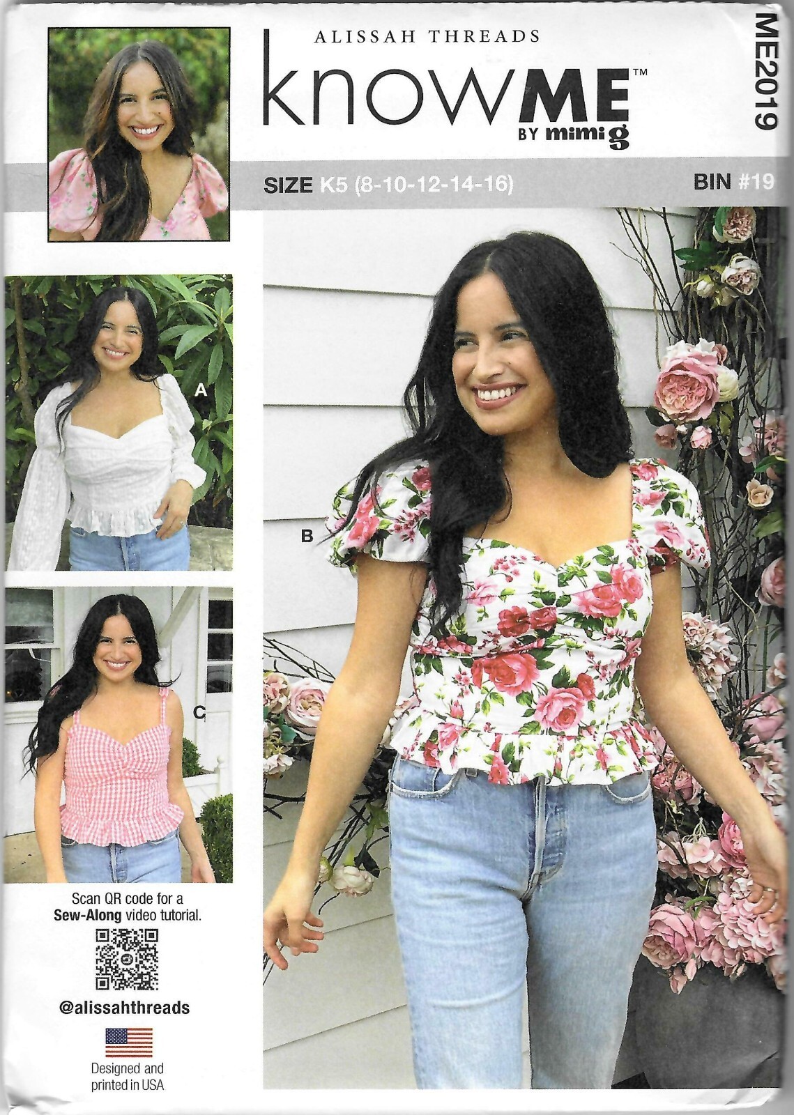 Know Me R11721 Misses Tops in 3 Styles SZ 8-16 UNCUT  2023