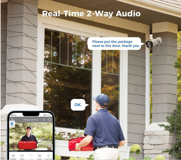 Hiseeu PK-4YHB785-AT PoE SYSTEM 16CH 2 WAY AUDIO 1 TB 100-240V FREE APP