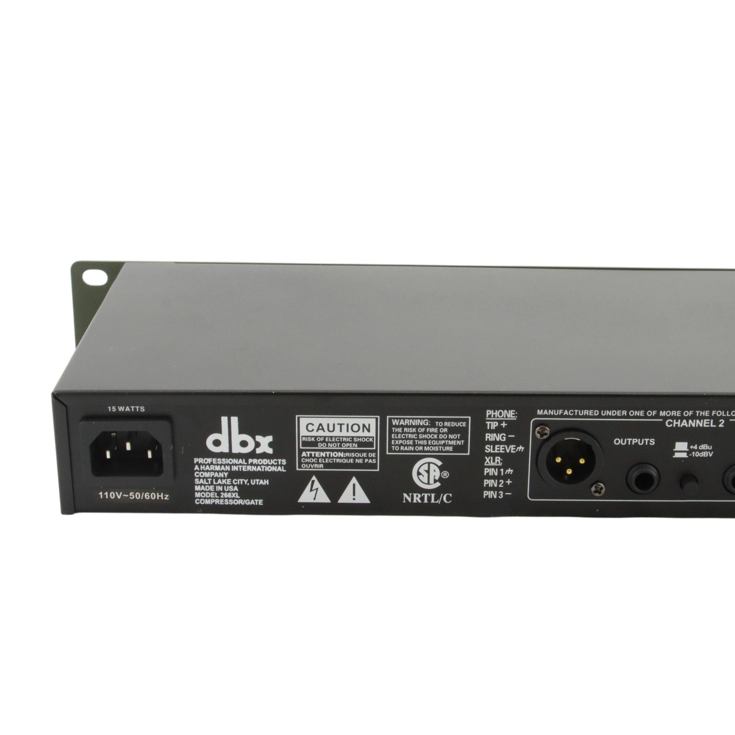 DBX 266xs Dual Channel Compressor Gate Dynamics Processor w/ Side Chain Insert
