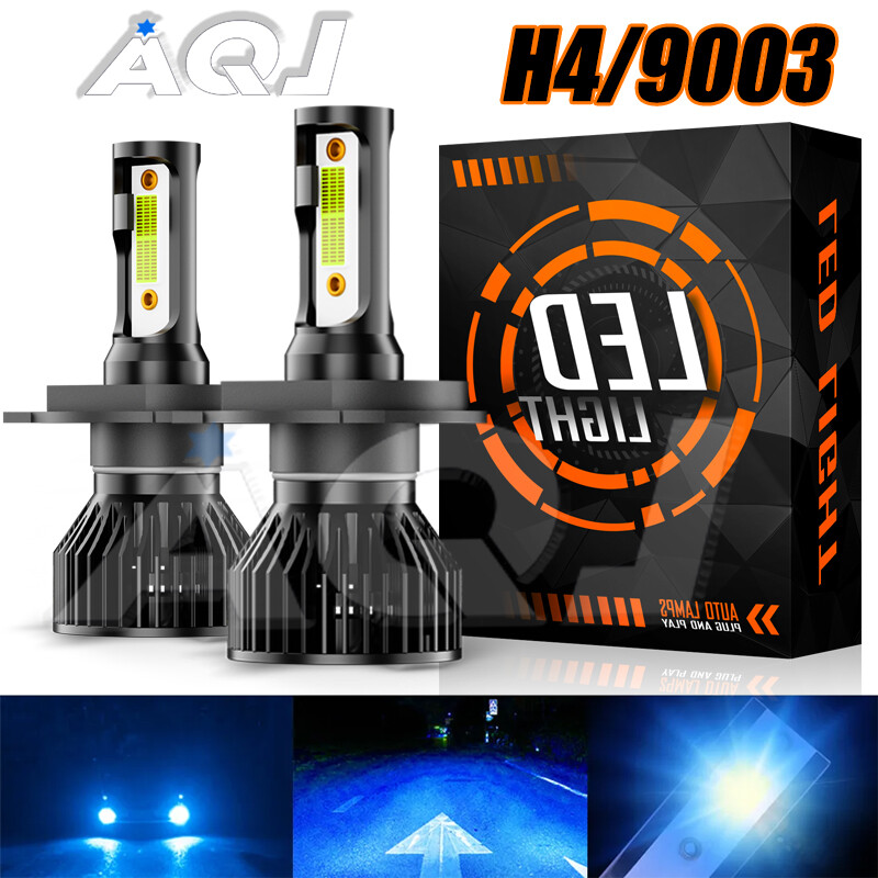 9003 H4 8K LED Headlight Bulbs Kit 10000W 1000000LM Hi/Lo Beam Super Bright blue