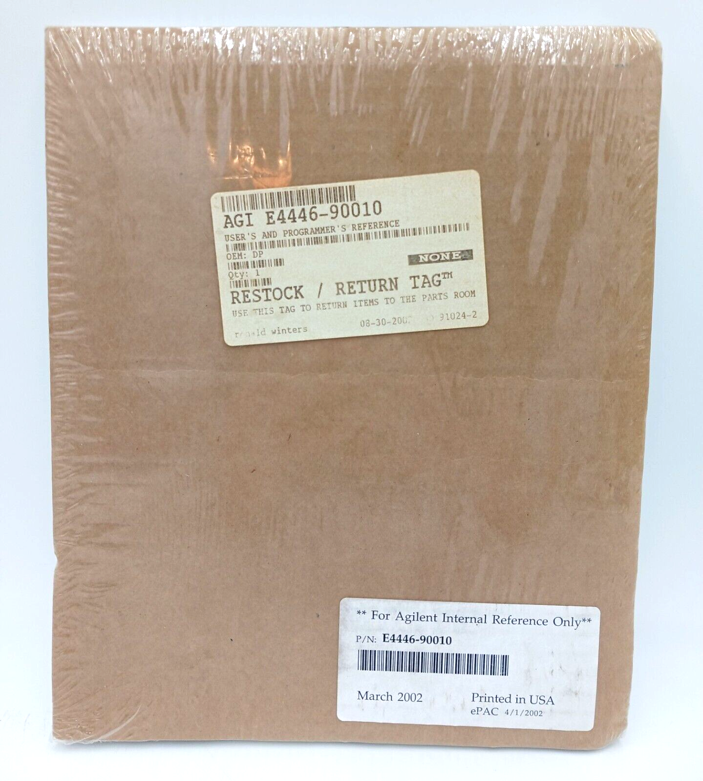 Agilent Technologies 8703B Lightwave Component Analyzer Users Guide