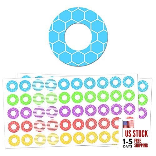 2000 Pack, Hole Reinforcement Stickers Labels - 0.25", 20 Assorted Designs