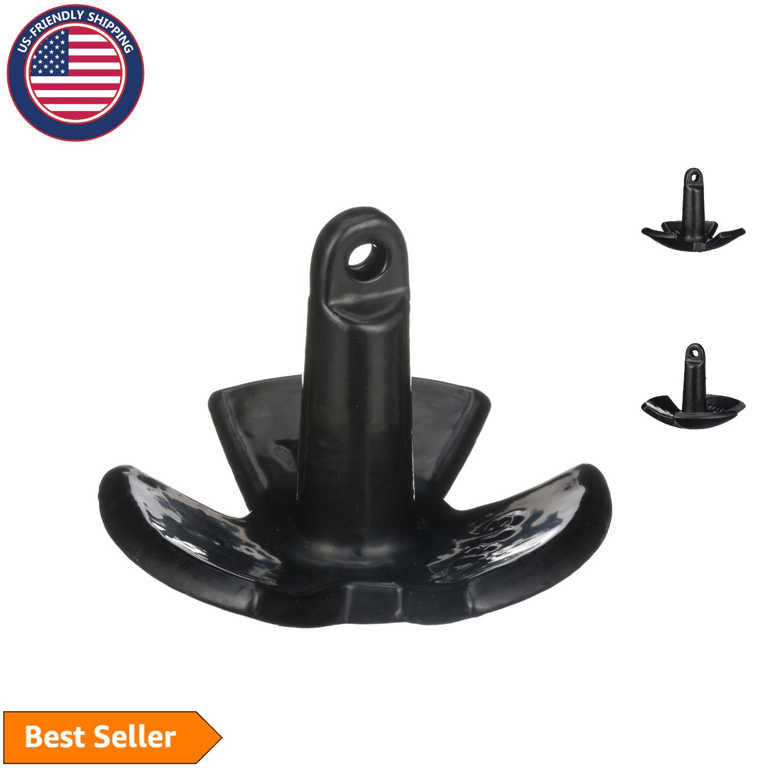 12-Lb Navy Style Cast Iron Boat Anchor