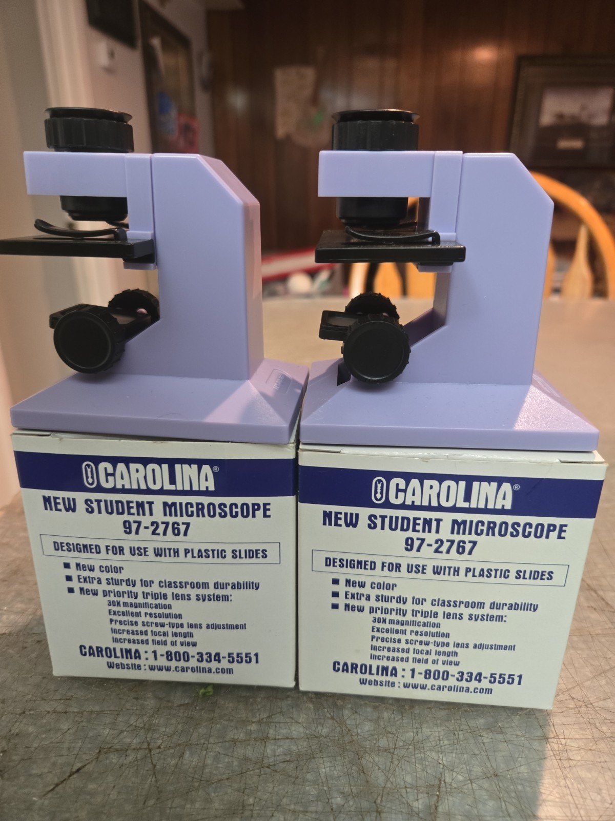 2 qty Carolina Biological Student Mini Microscope 30xMagnification 97-2767 NIB
