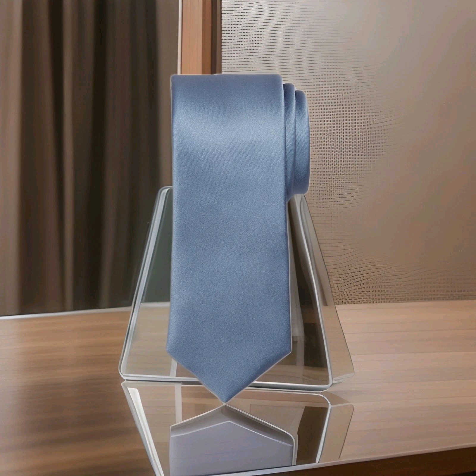 Joseph & Feiss gold edition satin neck tie in dusty blue