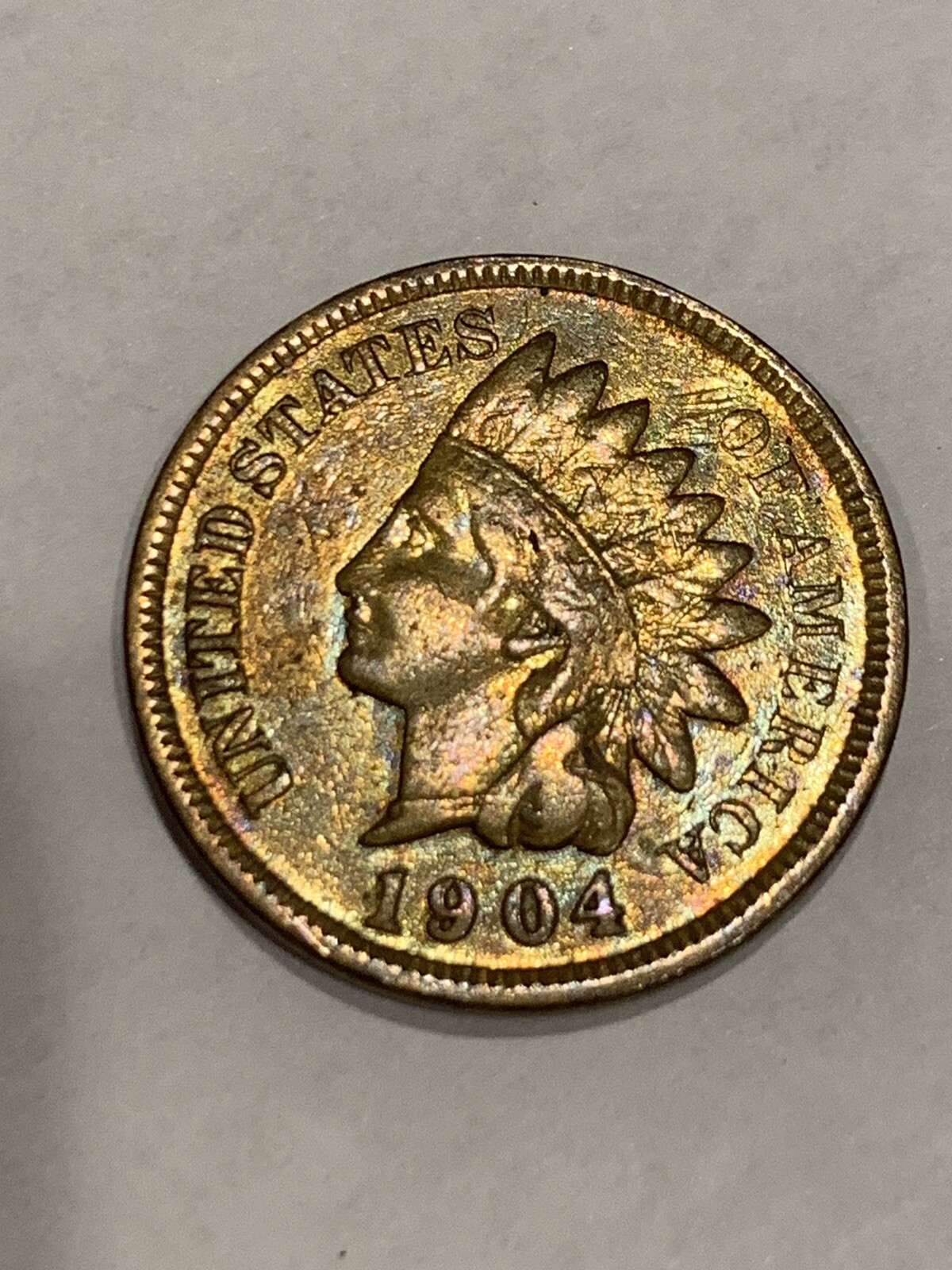 1904 Indian Cent RPD Mint Error - Variety Unknown Possible New Snow 1C AU W@W