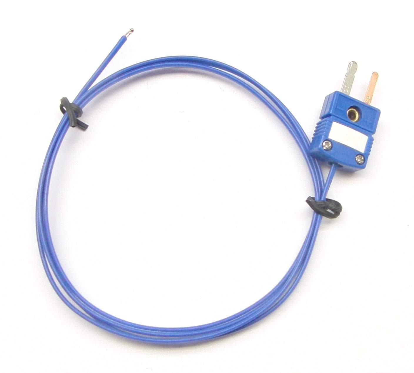 Blue TType Thermocouple AWG 24 Wire Sensor Probe with PFA Insulation 500 F