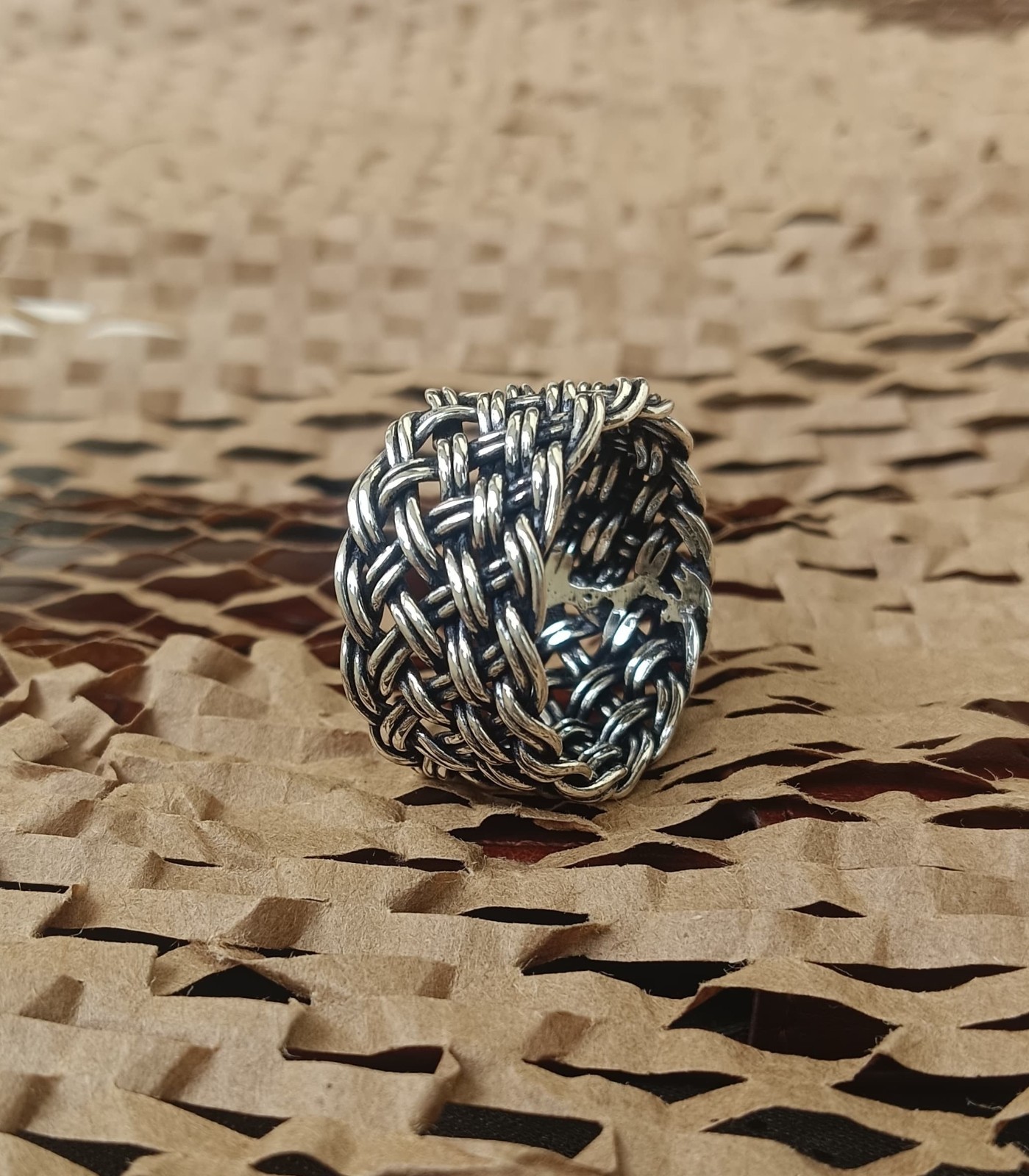 Solid 925 Silver Wire Wrap Ring Handmade Band Style Unisex Ring All Size SR707