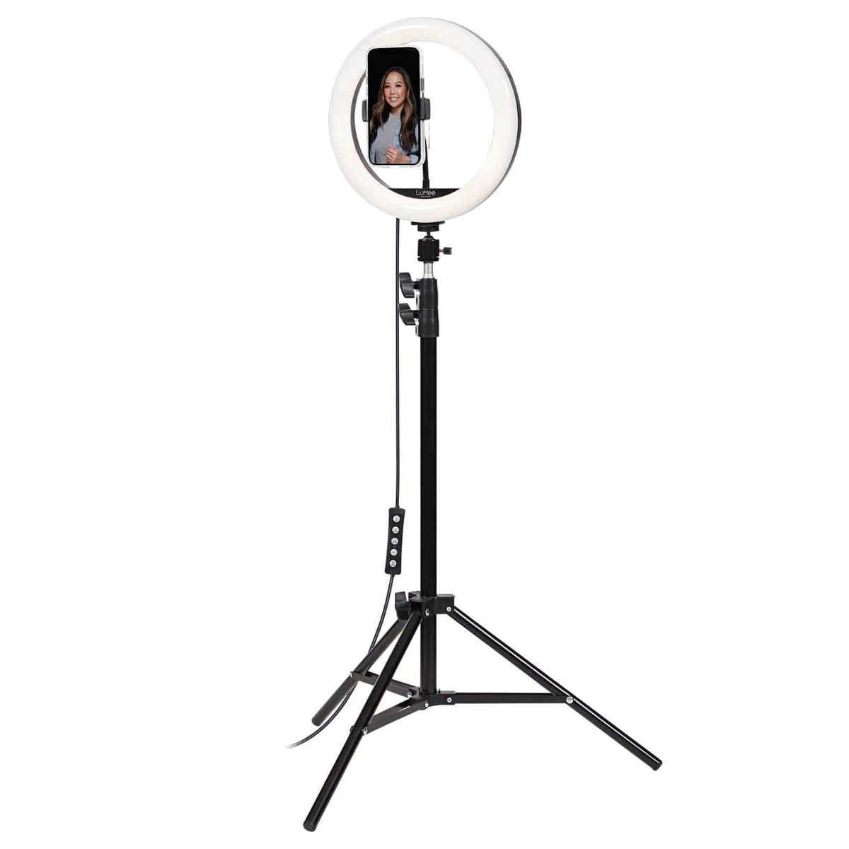 LuMee 10" RGB Studio Ring Light with Tripod Stand, Black