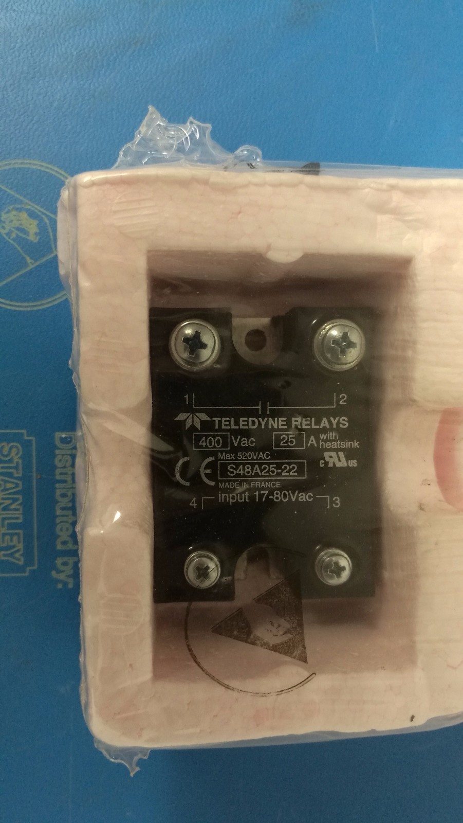 Teledyne Relay ST48A25-22 Solid State Relay SSR 17-80 VAC-IN 25A 400V AC