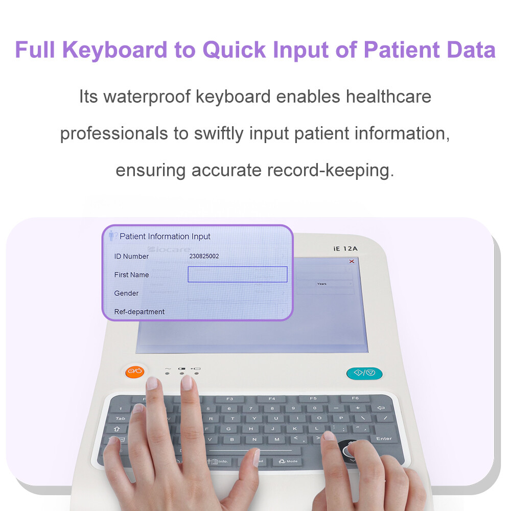 12 channel ECG Machine with interpretation for advisory diagnosis FDA approved