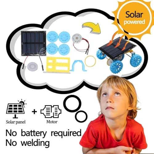 4 in 1 Solar Power & Electric Motor STEM Kits,Science Experiment Projects for