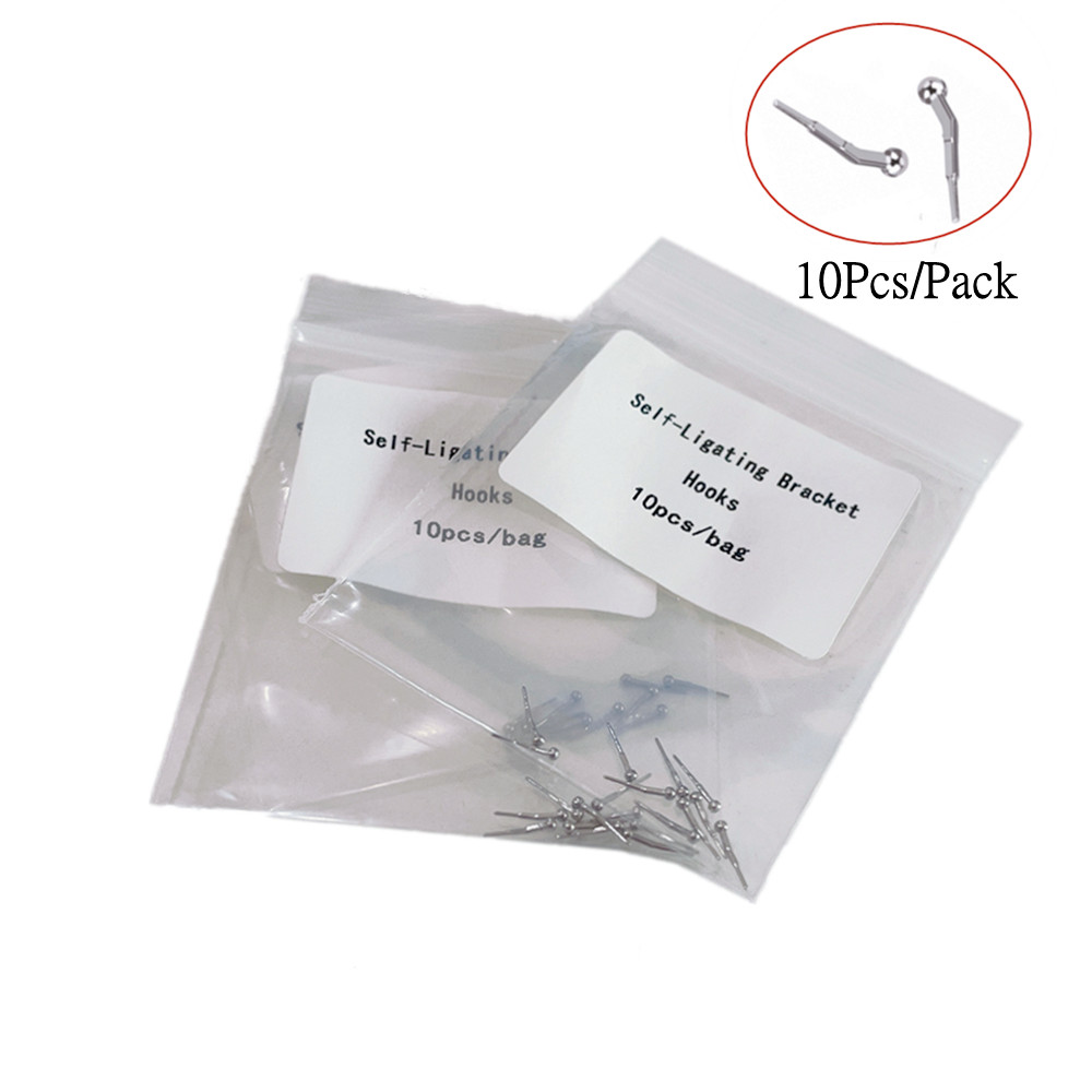 10 /PAK Dental Orthodontic Self-ligating Crimpable Bracket Traction Hook Tool