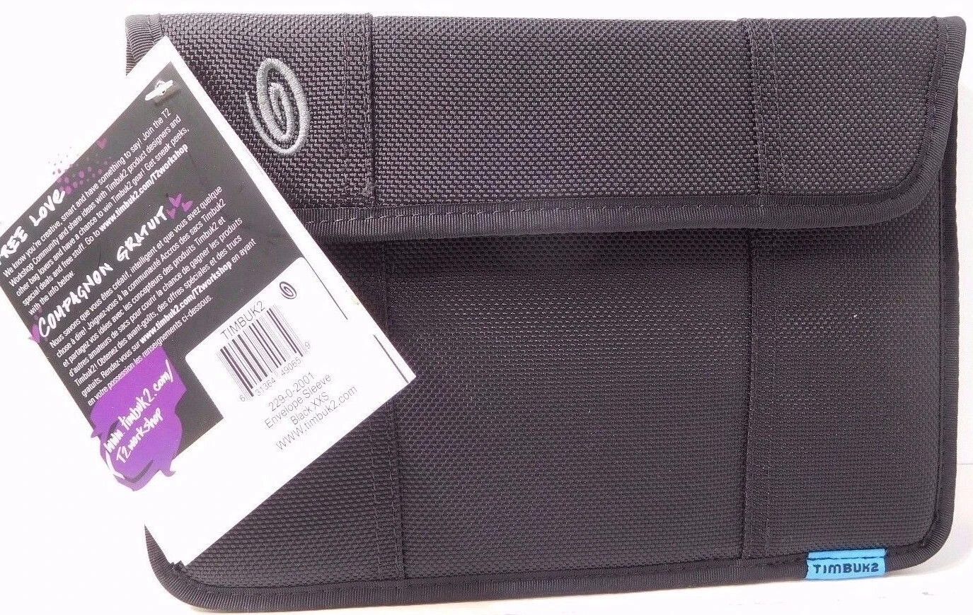 TIMBUK2 ENVELOPE SLEEVE CASE Black XXS 5.5" x 8" Kindle iPad Mini-Tablet  ~NEW~