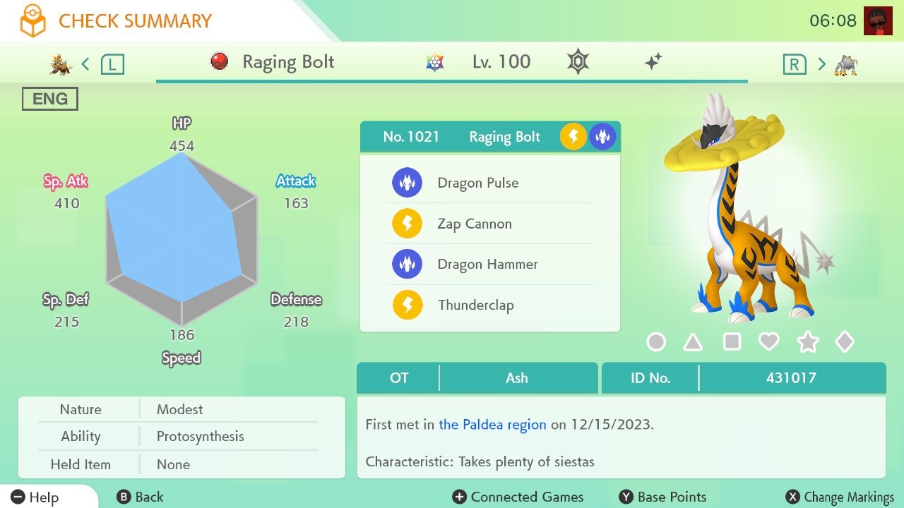 Shiny Pack Gouging Fire Raging Bolt Iron Boulder Iron Crown Terapagos Pecharunt