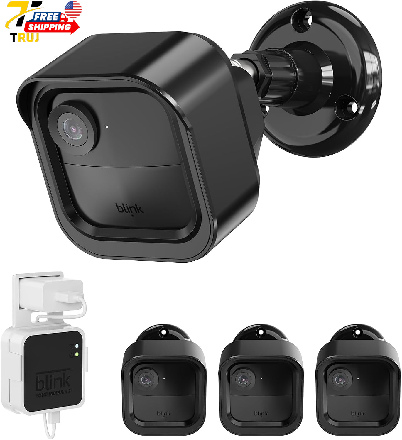 Blink Outdoor 4 Camera Mount Set with Housing & Outlet Mount 3 Pack Adjustable