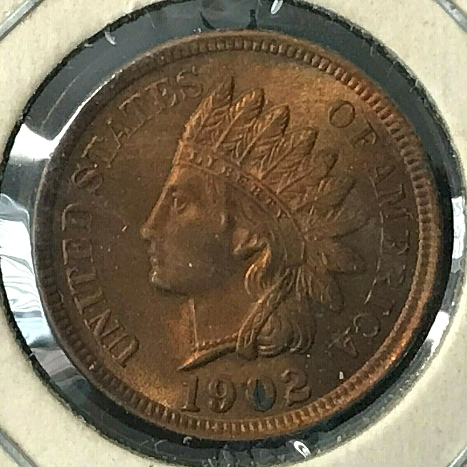 1902 INDIAN CENT BRILLIANT UNCIRCULATED COIN