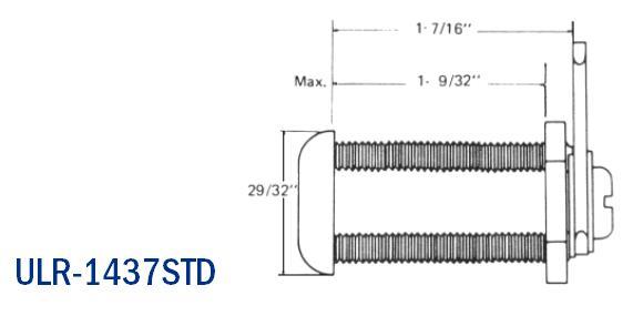 ESP #ULR1437STD-113 CAM LOCK,STAINLESS STEEL, 1-3/16" MAXIMUM GRIP