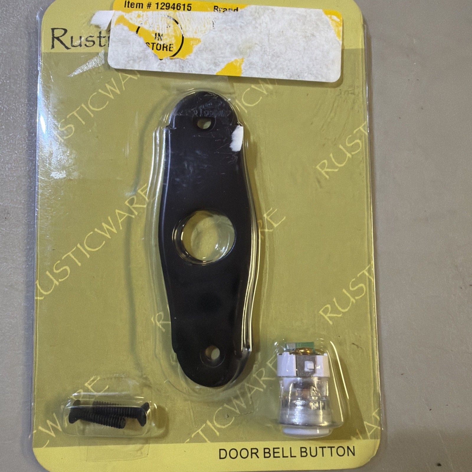 Rustic Ware Door Bell Button Oil Rubbed Bronze
