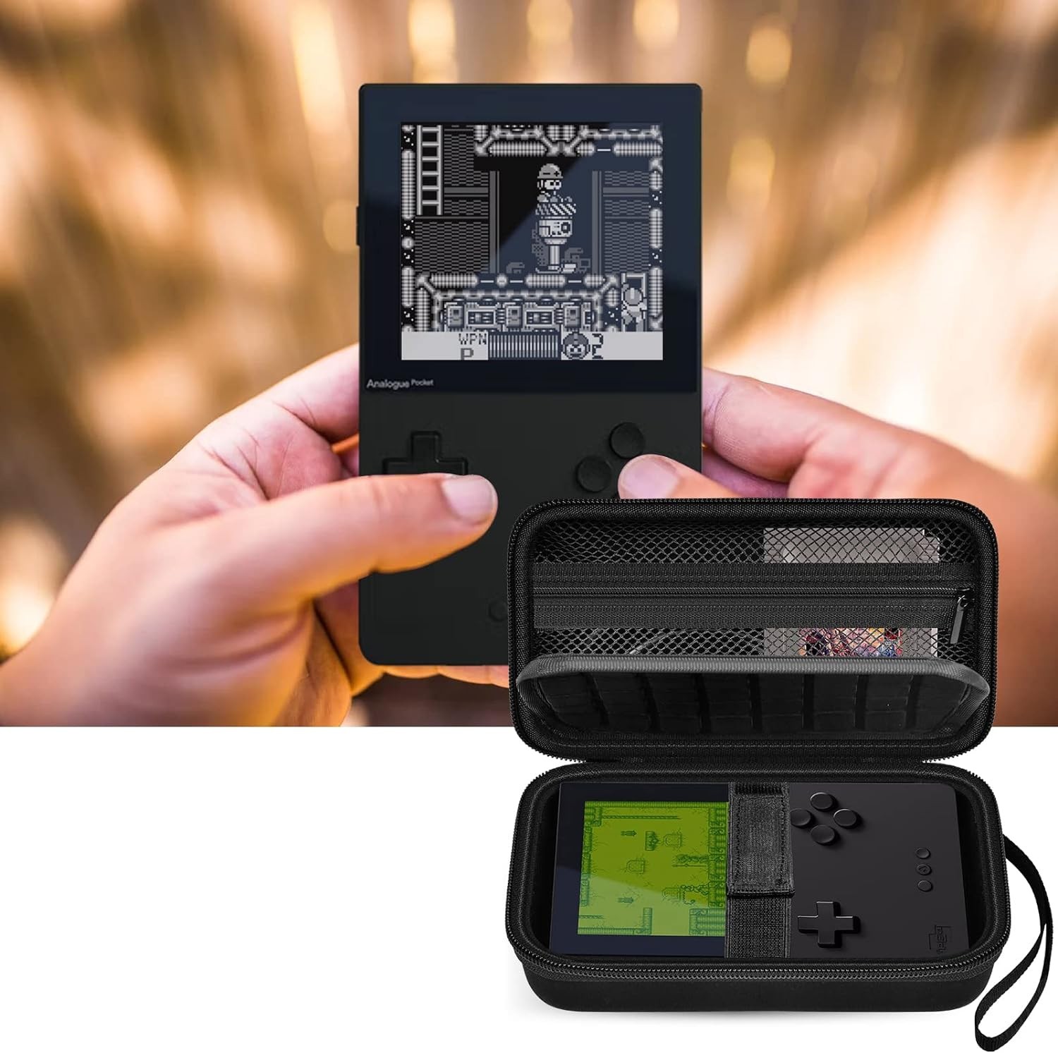 Hard Case Compatible with Analogue Pocket Handheld Game Console, black