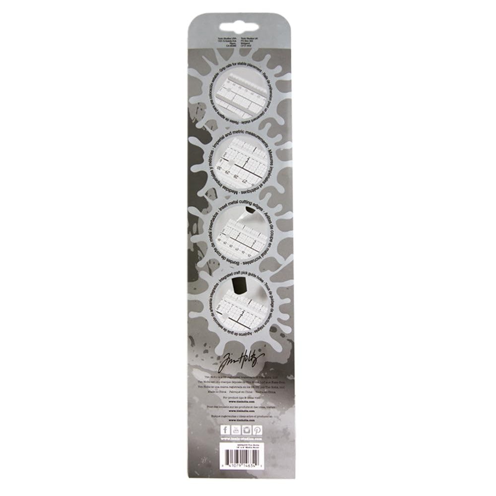 Tim Holtz Edge to 12" Media Ruler Clear