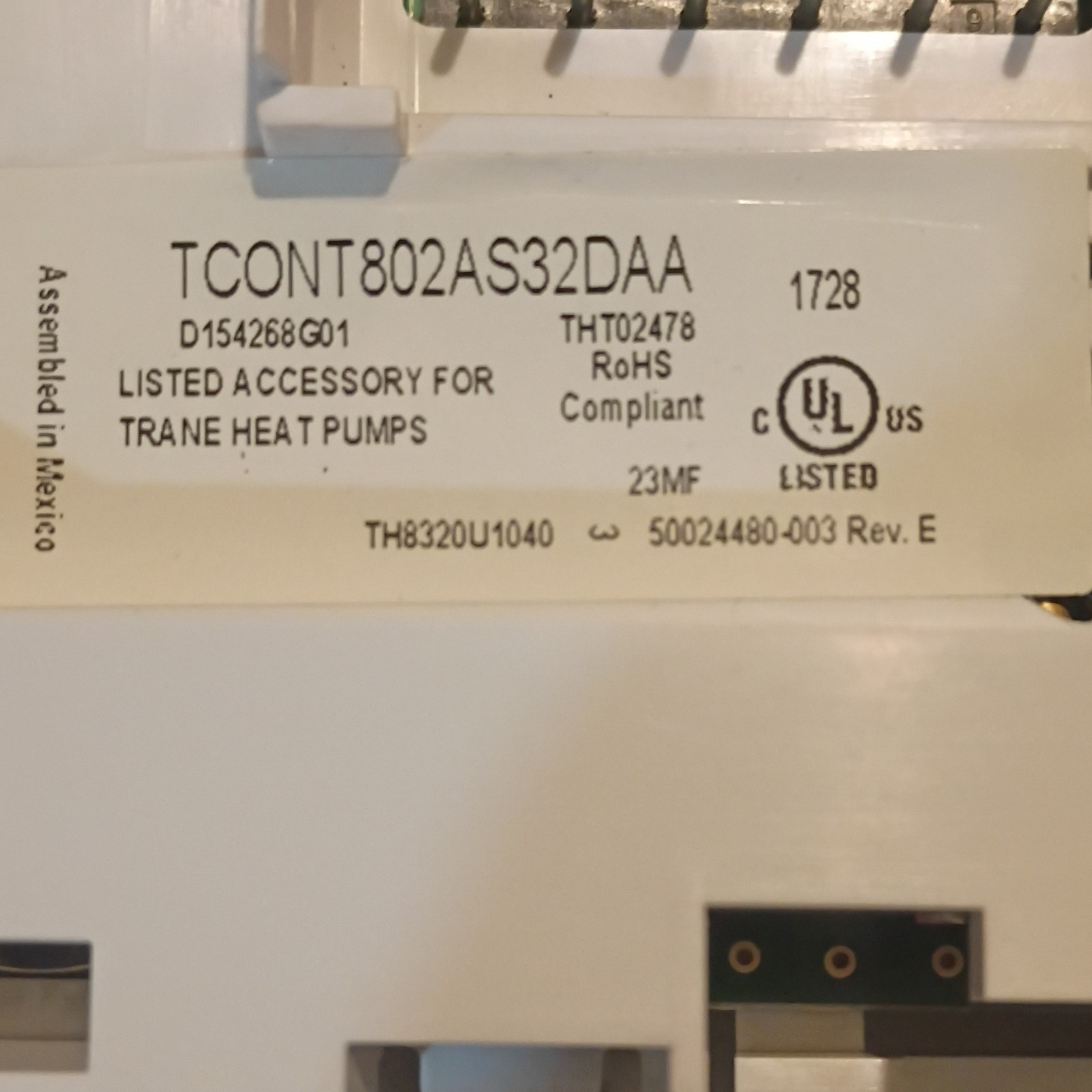 Trane TCONT802AS32DAA Programmable Thermostat