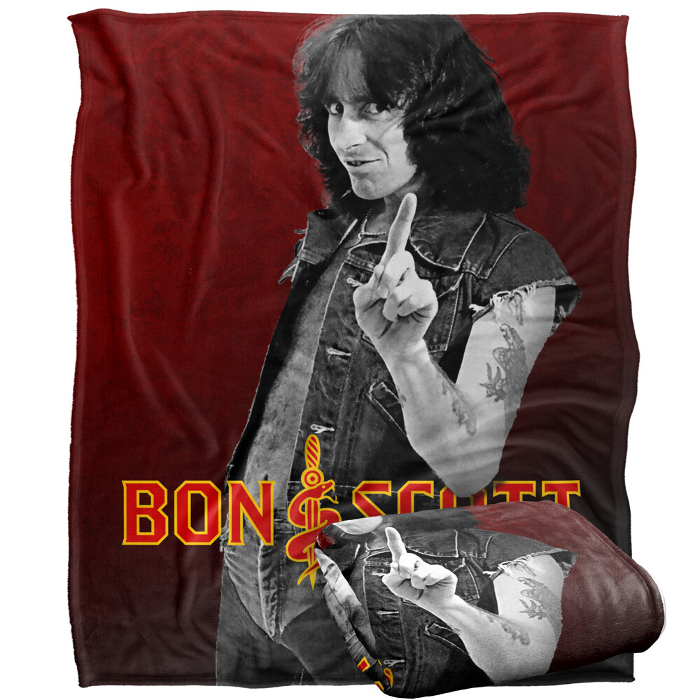 Bon Scott Bon Scott Snake Logo Silky Touch Super Soft Throw Blanket