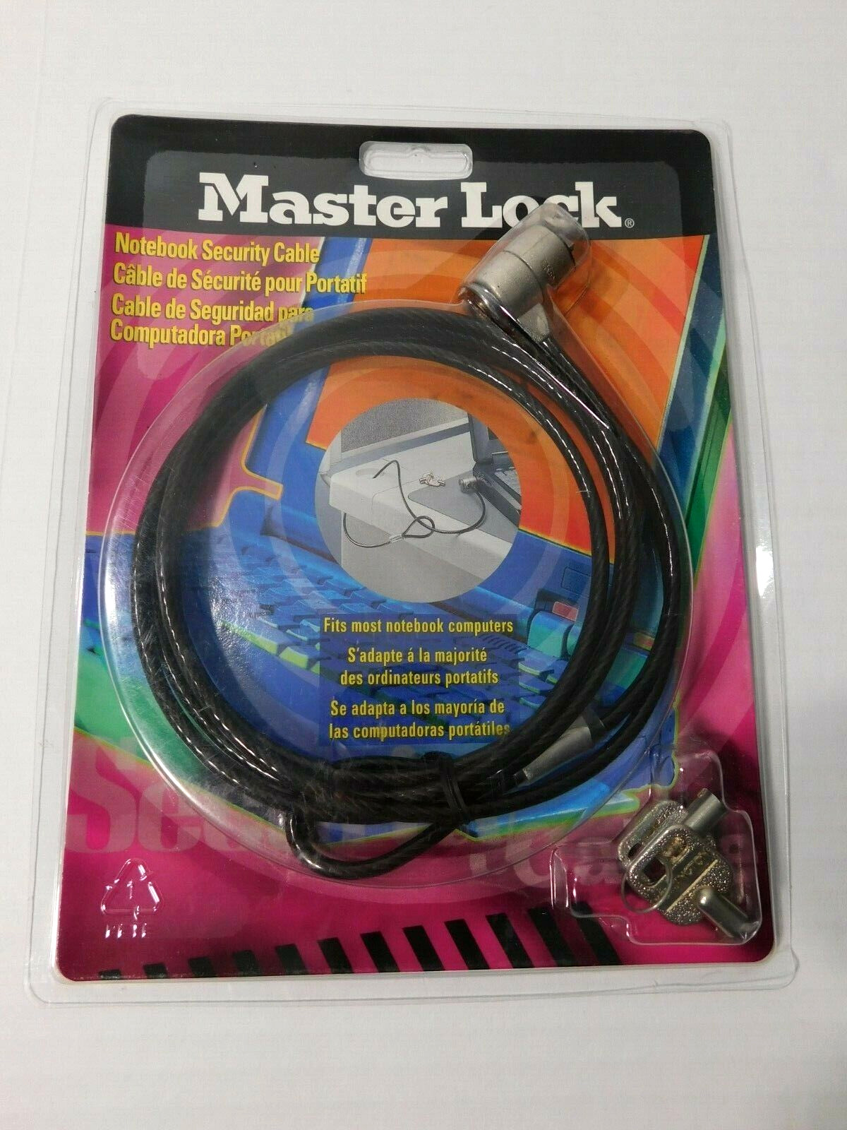 New Master Lock Notebook Security Cable Lock Computer #64030A Kensington